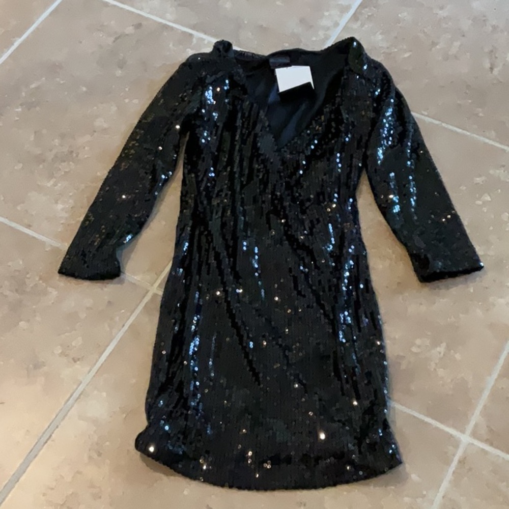 BLVD Collection black sequin dress, size small